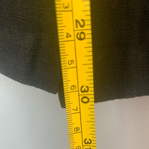 PA Company Boston 100% Linen Shacket Blouse Jacket Size L Black Like New Vintage - Picture 9 of 10